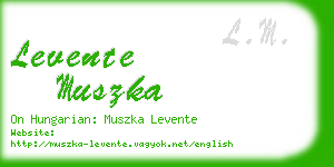 levente muszka business card